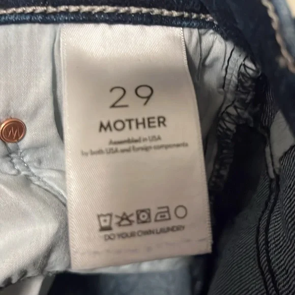 Mother The Insider Crop Step Fray Jeans in Sake To Me Stretch, Sz: 29